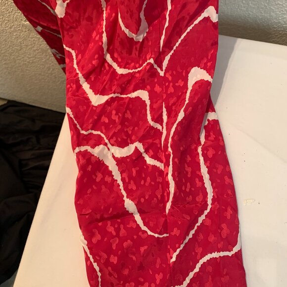 Vintage 80s JT Dress jumpsuit pink and white with matching wrap belt size 12 - Picture 5 of 8